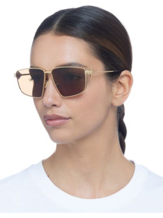 Bottega Veneta BV1223S 003 Geometric Sunglasses - Silver / Green